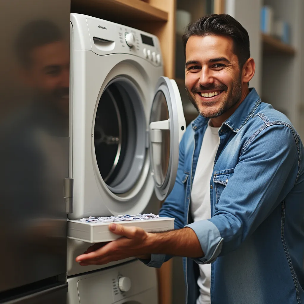 Cliente feliz con electrodoméstico reparado